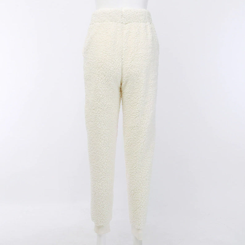 Sherpa Teddy Jogger Pants