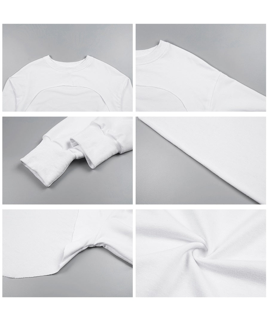 'Shrugs' Cotton Crop Sweatshirt