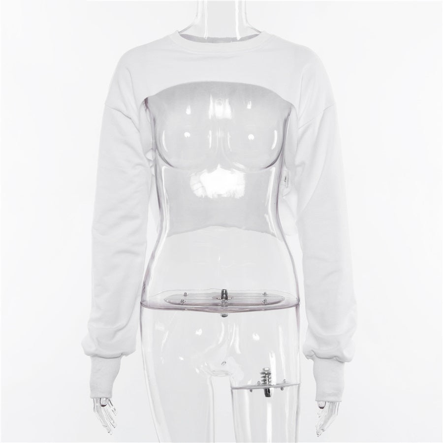 'Shrugs' Cotton Crop Sweatshirt