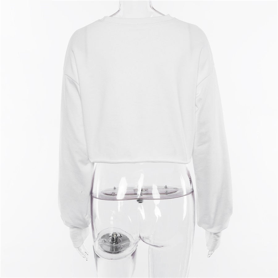 'Shrugs' Cotton Crop Sweatshirt