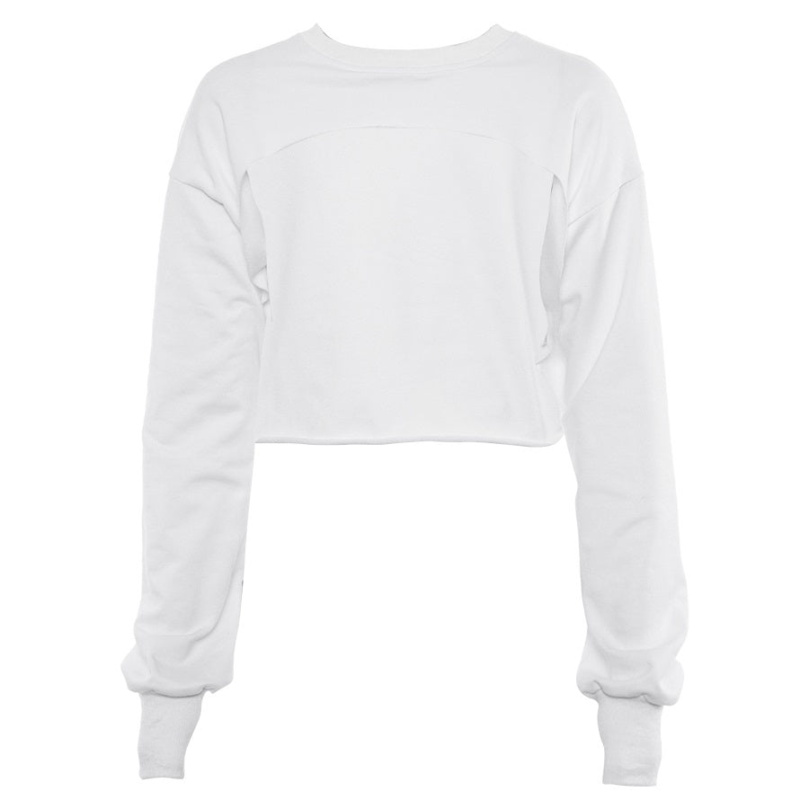 'Shrugs' Cotton Crop Sweatshirt
