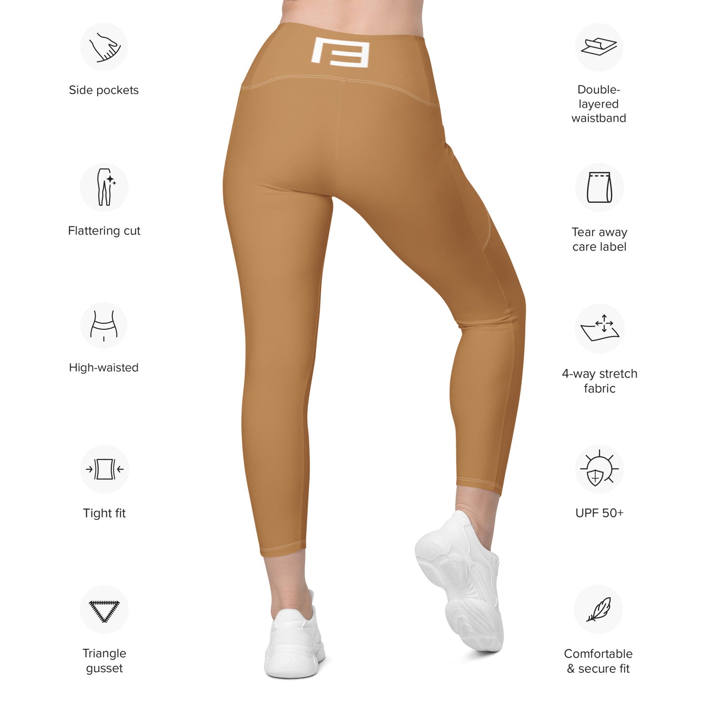 High Waist Leggings - Honey