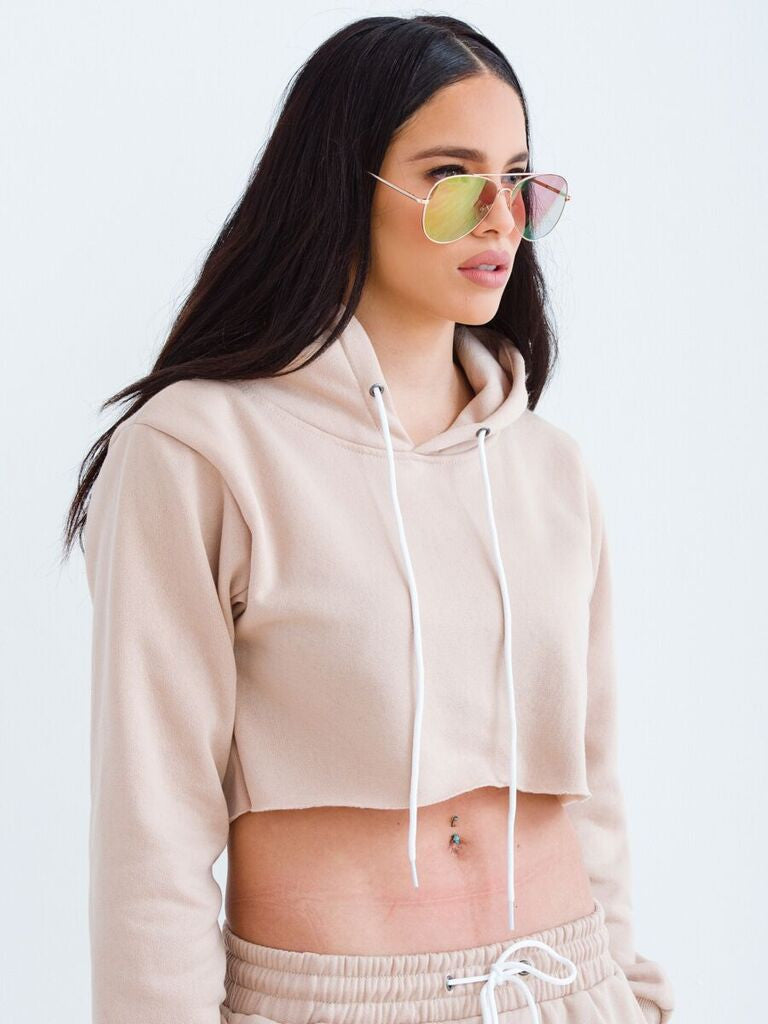 'Champs' Crop Hoodie + Jogger Set