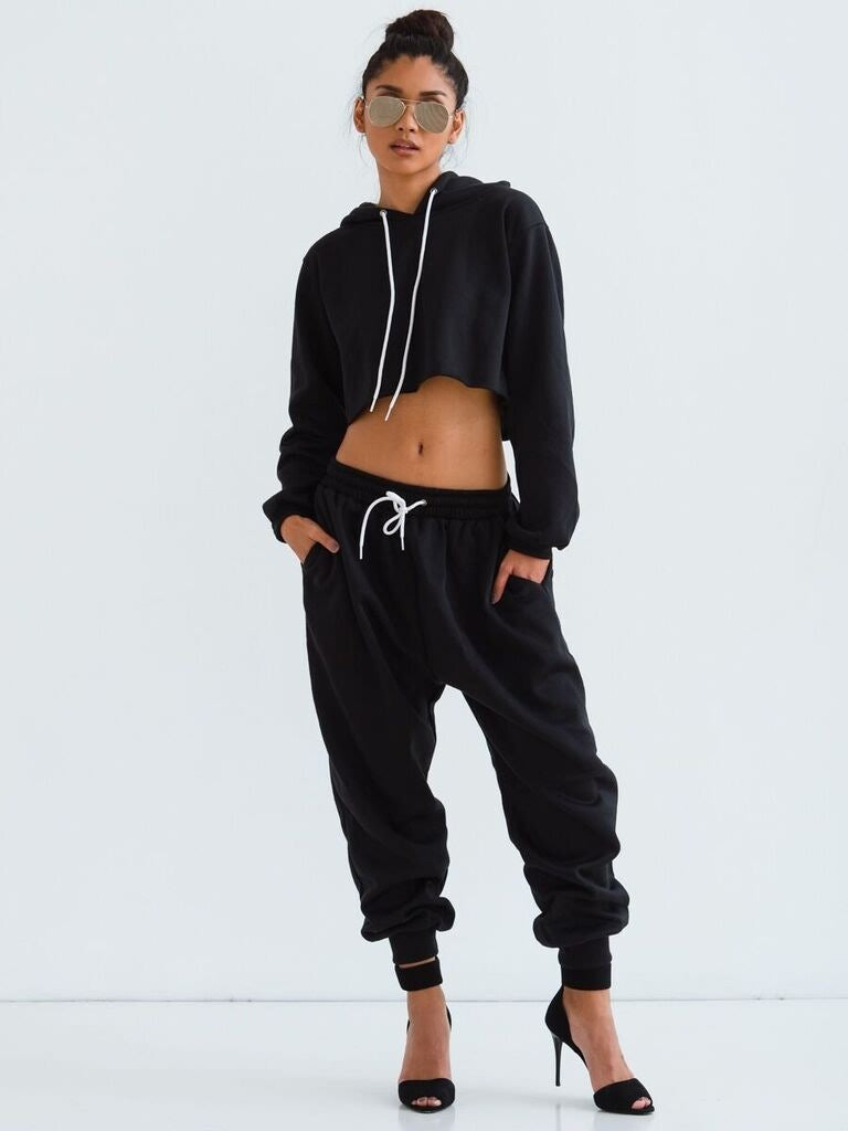 'Champs' Crop Hoodie + Jogger Set