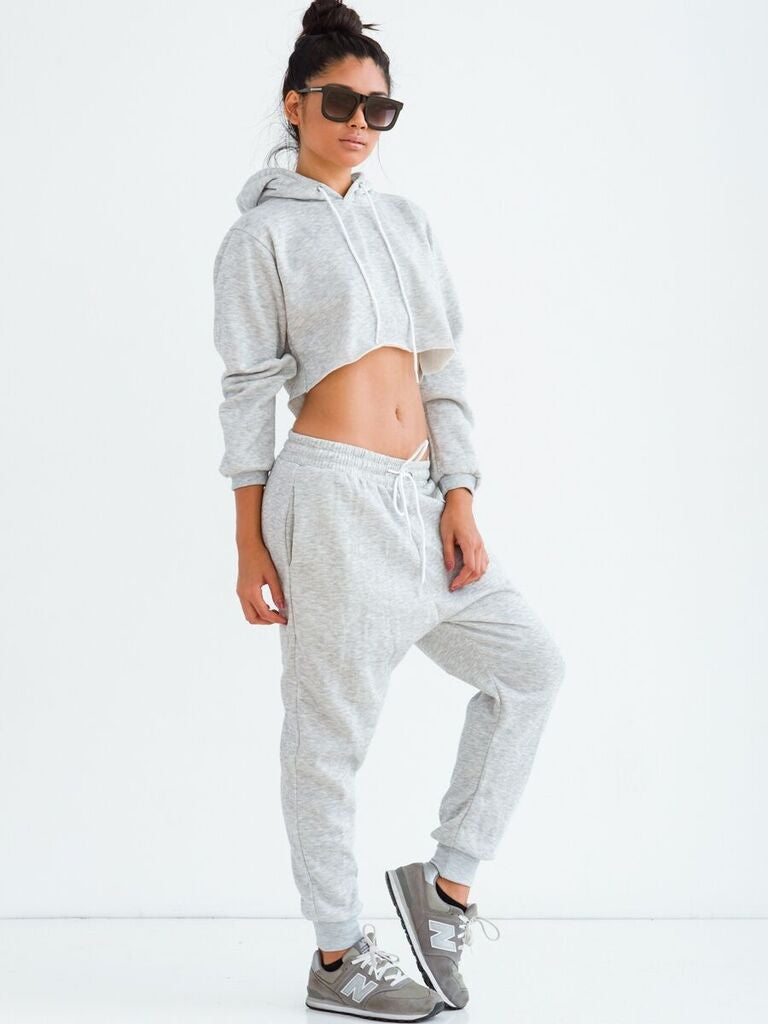 'Champs' Crop Hoodie + Jogger Set