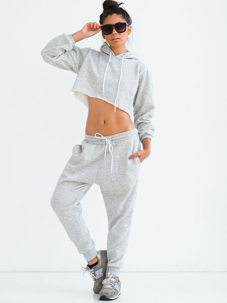 'Champs' Crop Hoodie + Jogger Set
