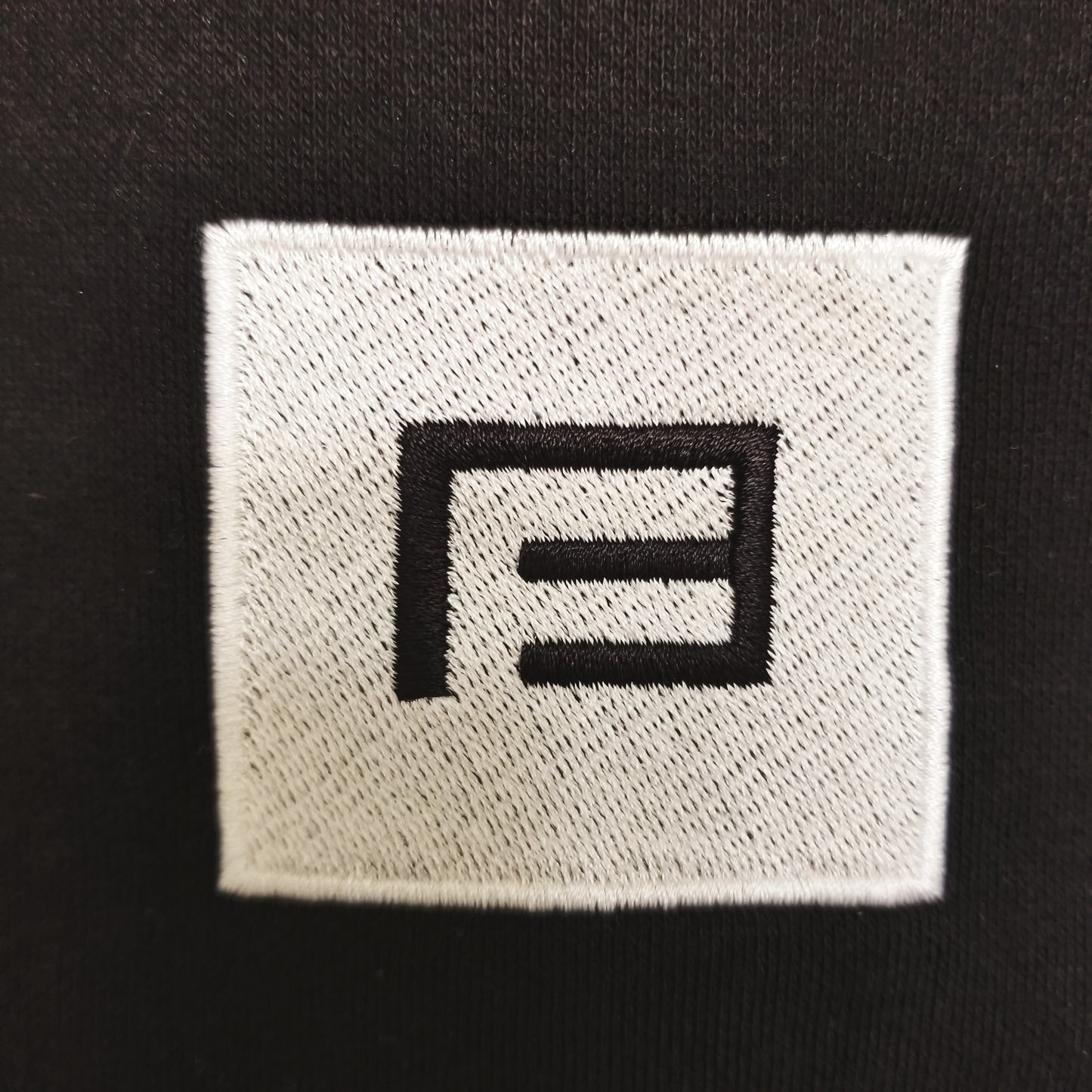 Embroidered Logo Hoody w Leather Drawstrings