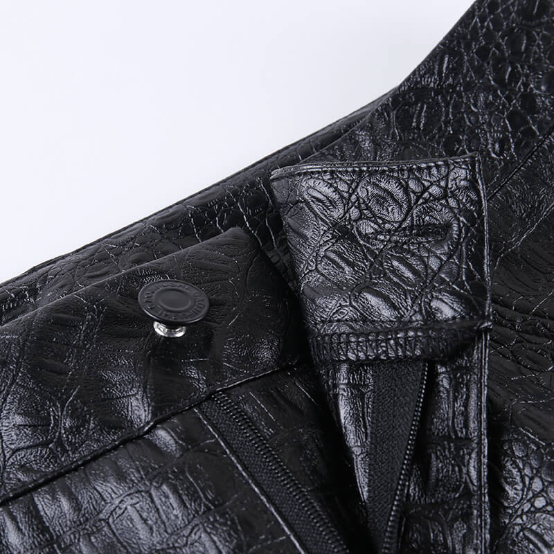Leatherette Embossed Pant