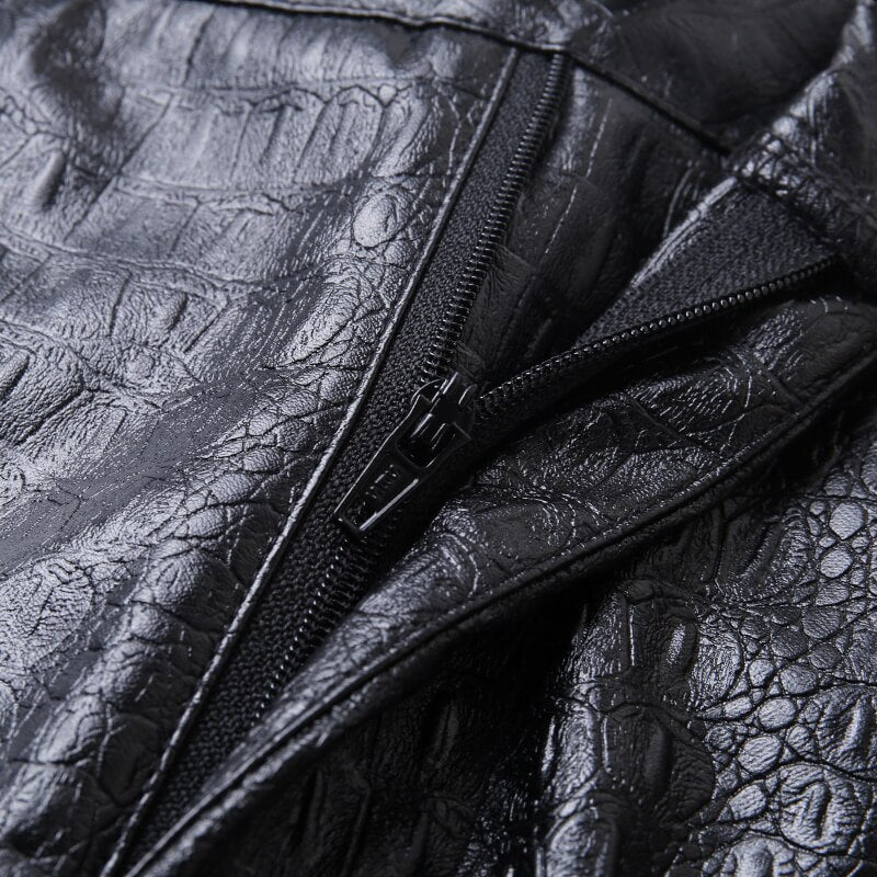 Leatherette Embossed Pant