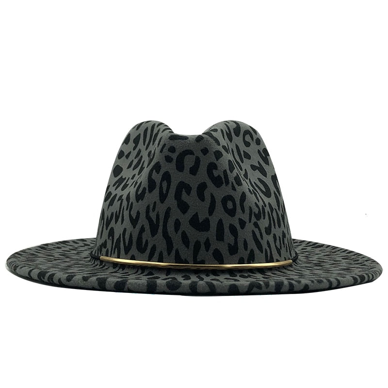 Leopard Fedora with Metallic Accessory