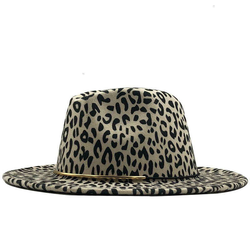 Leopard Fedora with Metallic Accessory