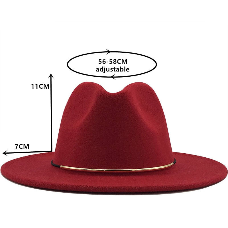 Vibrant Fedora with Metallic Accessory