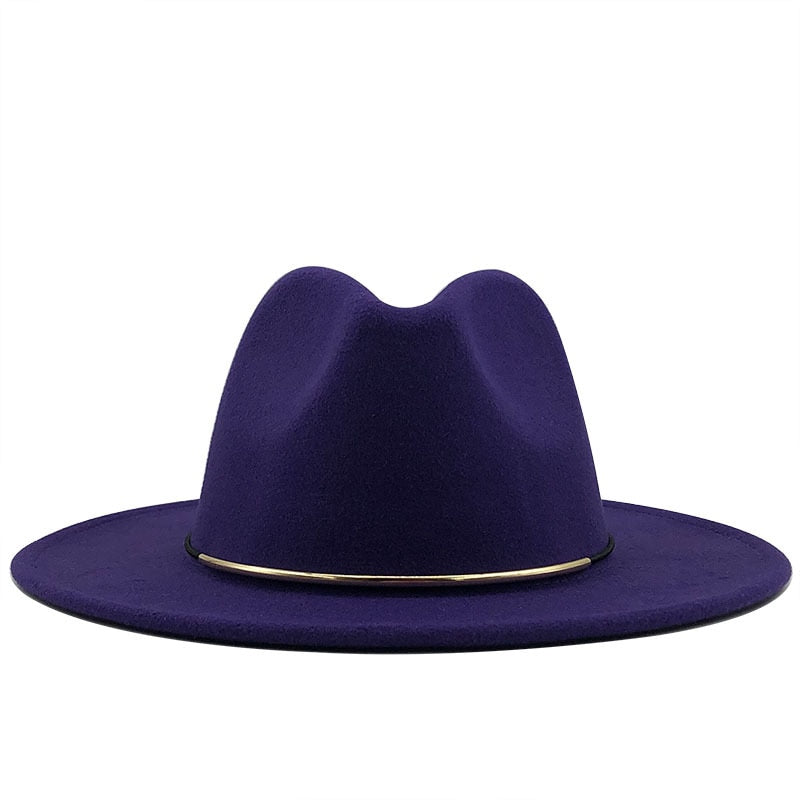 Vibrant Fedora with Metallic Accessory