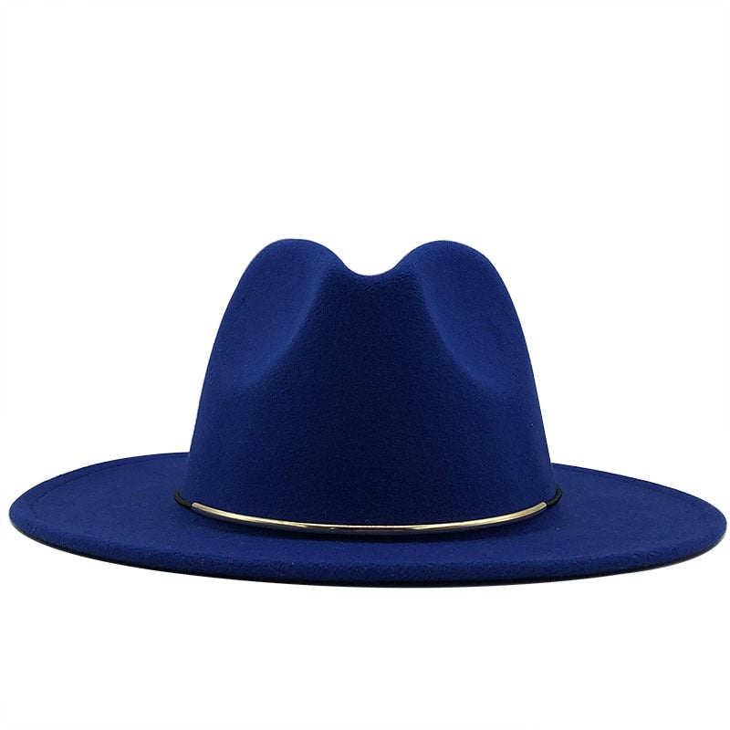 Vibrant Fedora with Metallic Accessory