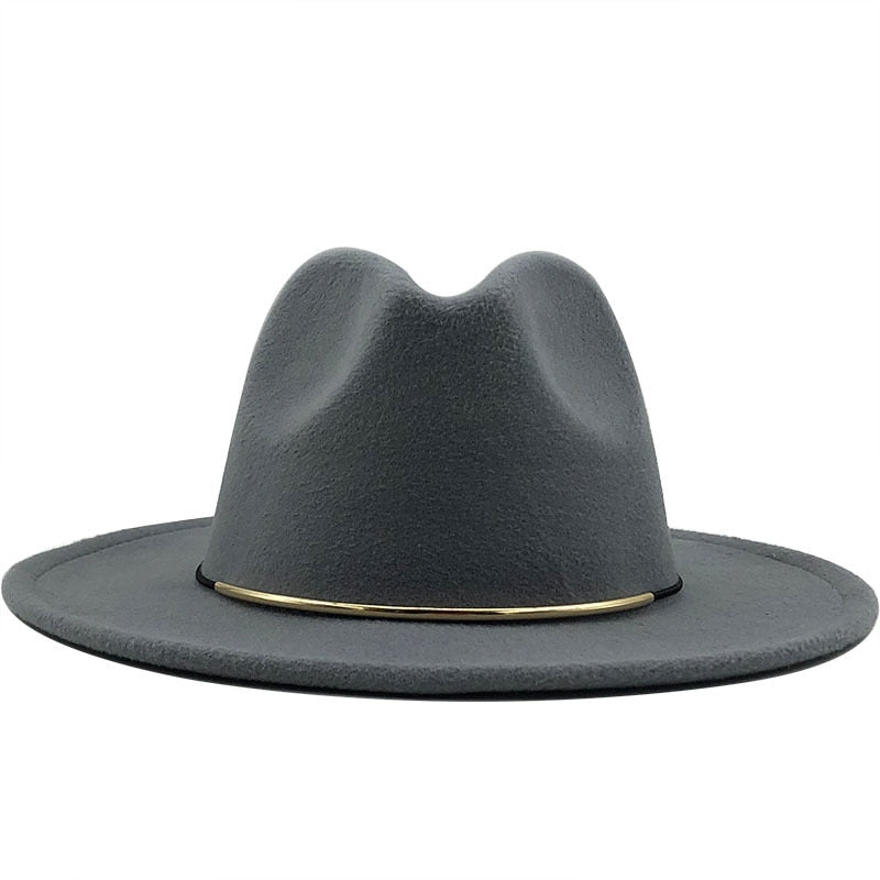 Vibrant Fedora with Metallic Accessory