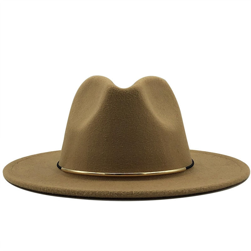 Vibrant Fedora with Metallic Accessory