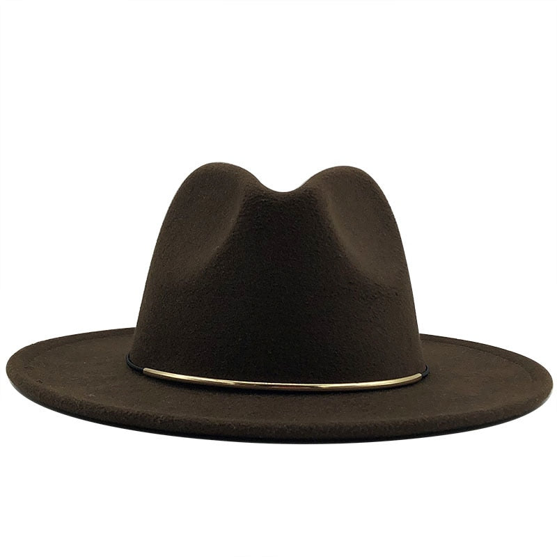 Vibrant Fedora with Metallic Accessory
