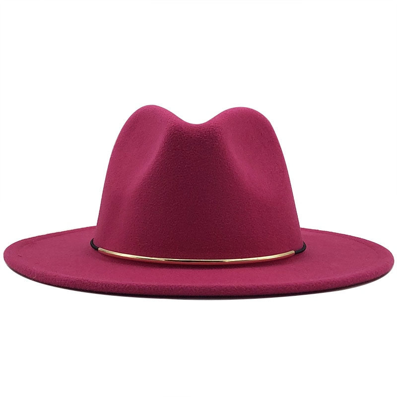 Vibrant Fedora with Metallic Accessory