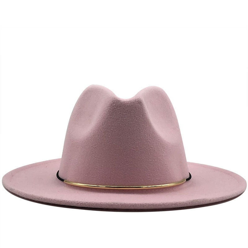 Vibrant Fedora with Metallic Accessory