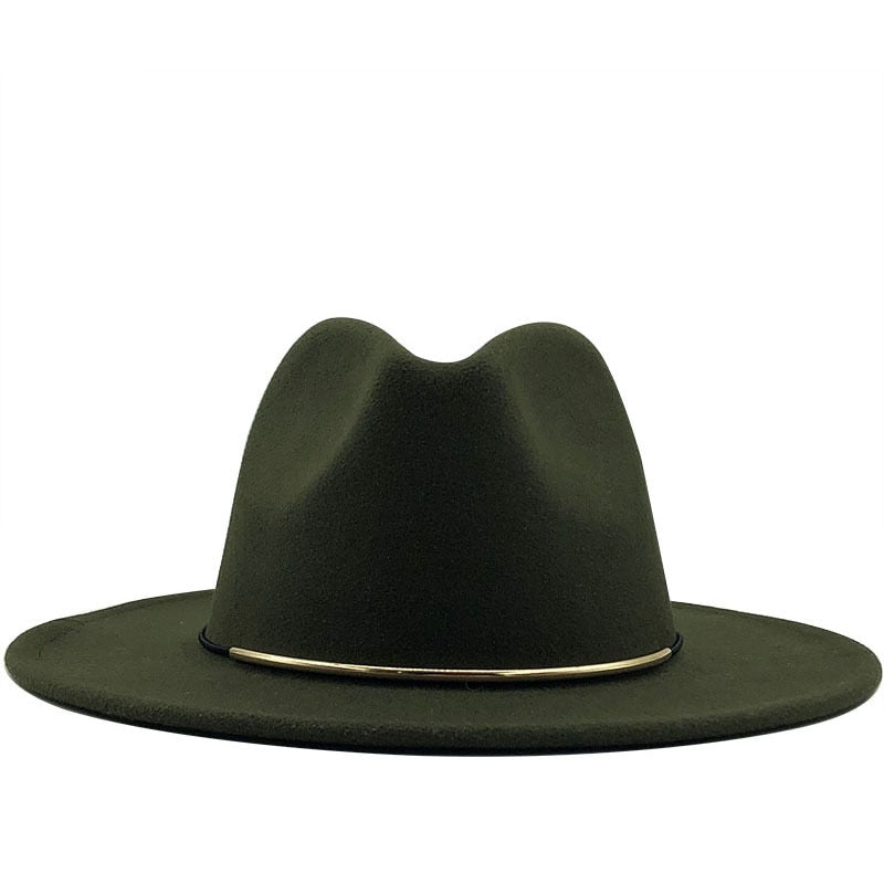 Vibrant Fedora with Metallic Accessory