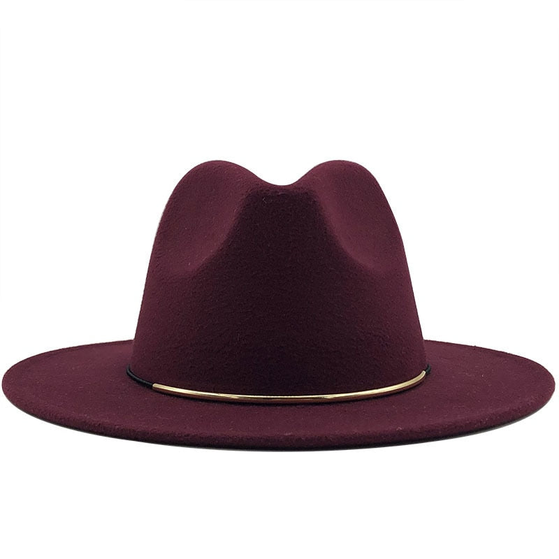 Vibrant Fedora with Metallic Accessory