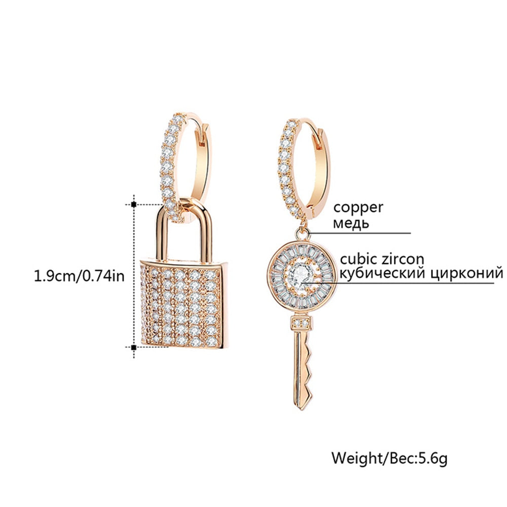 Lock & Key Earrings
