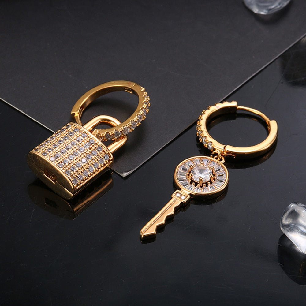 Lock & Key Earrings