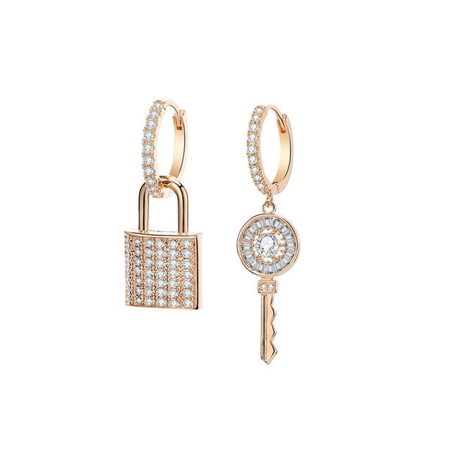 Lock & Key Earrings