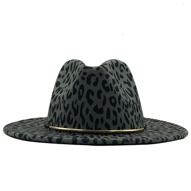 Leopard Fedora with Metallic Accessory