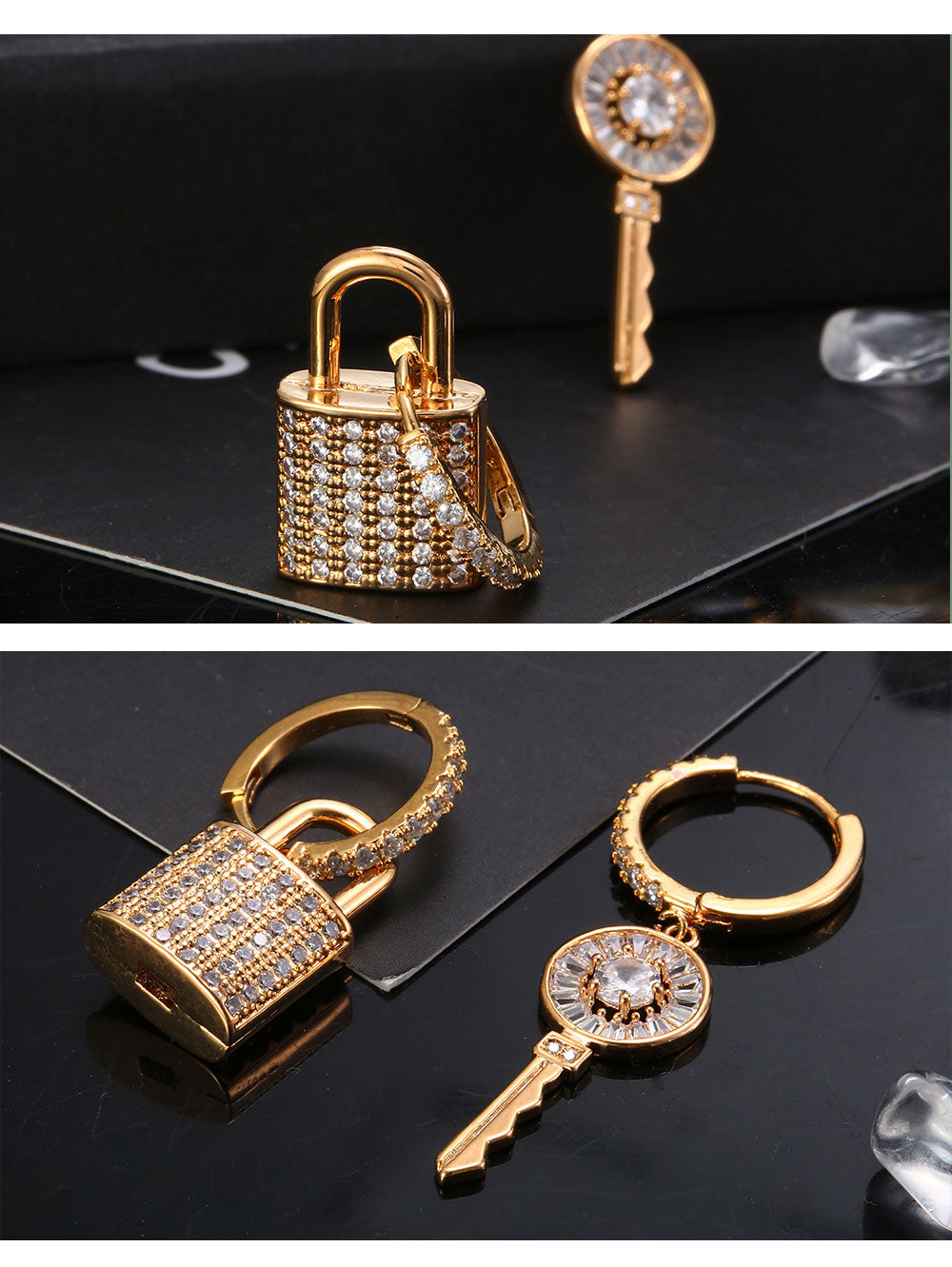 Lock & Key Earrings