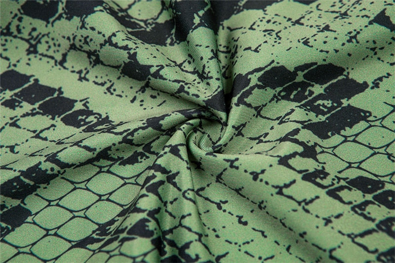 Snake Skin Print Fitness Set
