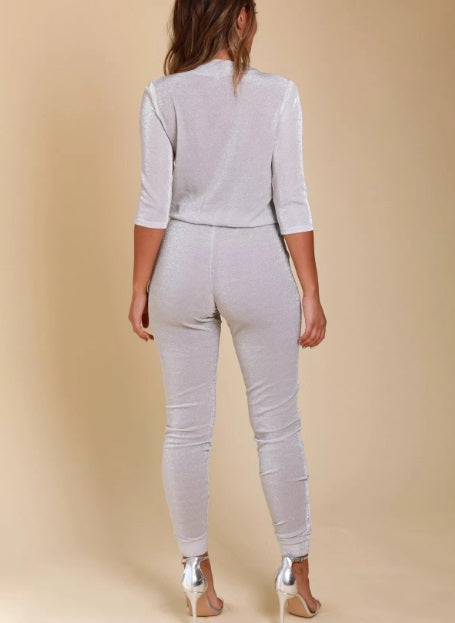 ' Lumi ' Metallic Knit Jumpsuit
