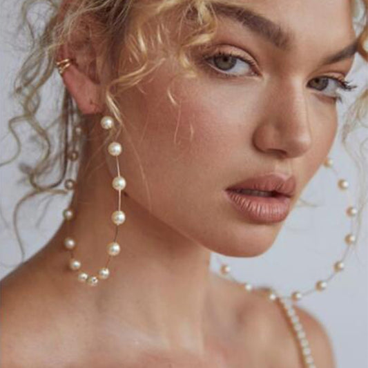 Bubble Pearl Hoops